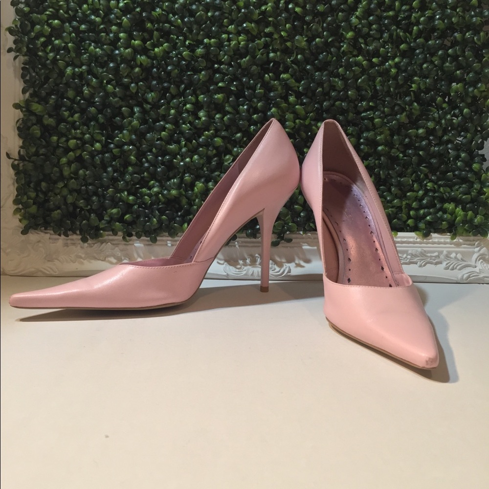 Leather Point Toe Heels